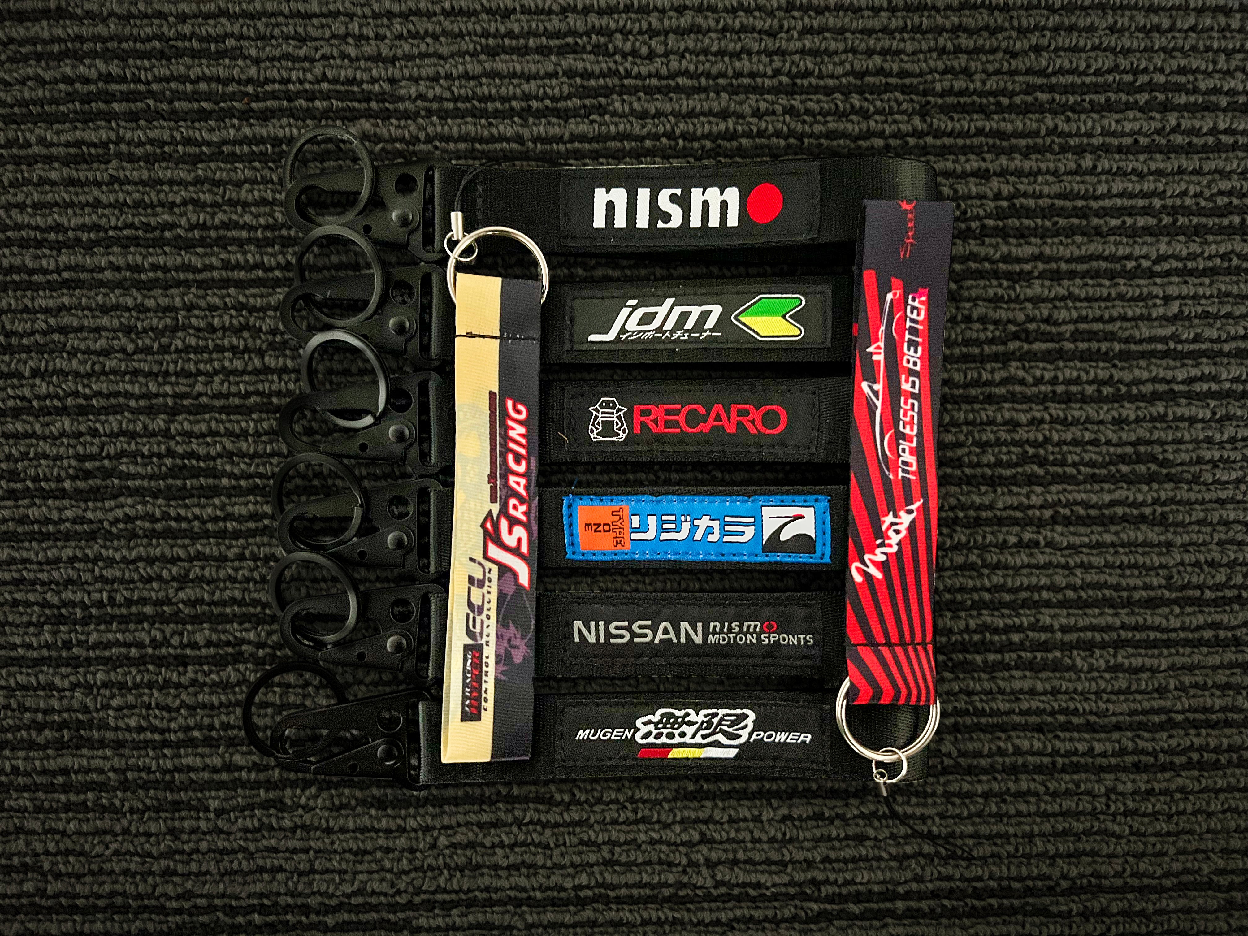Stylish car keychain collection
