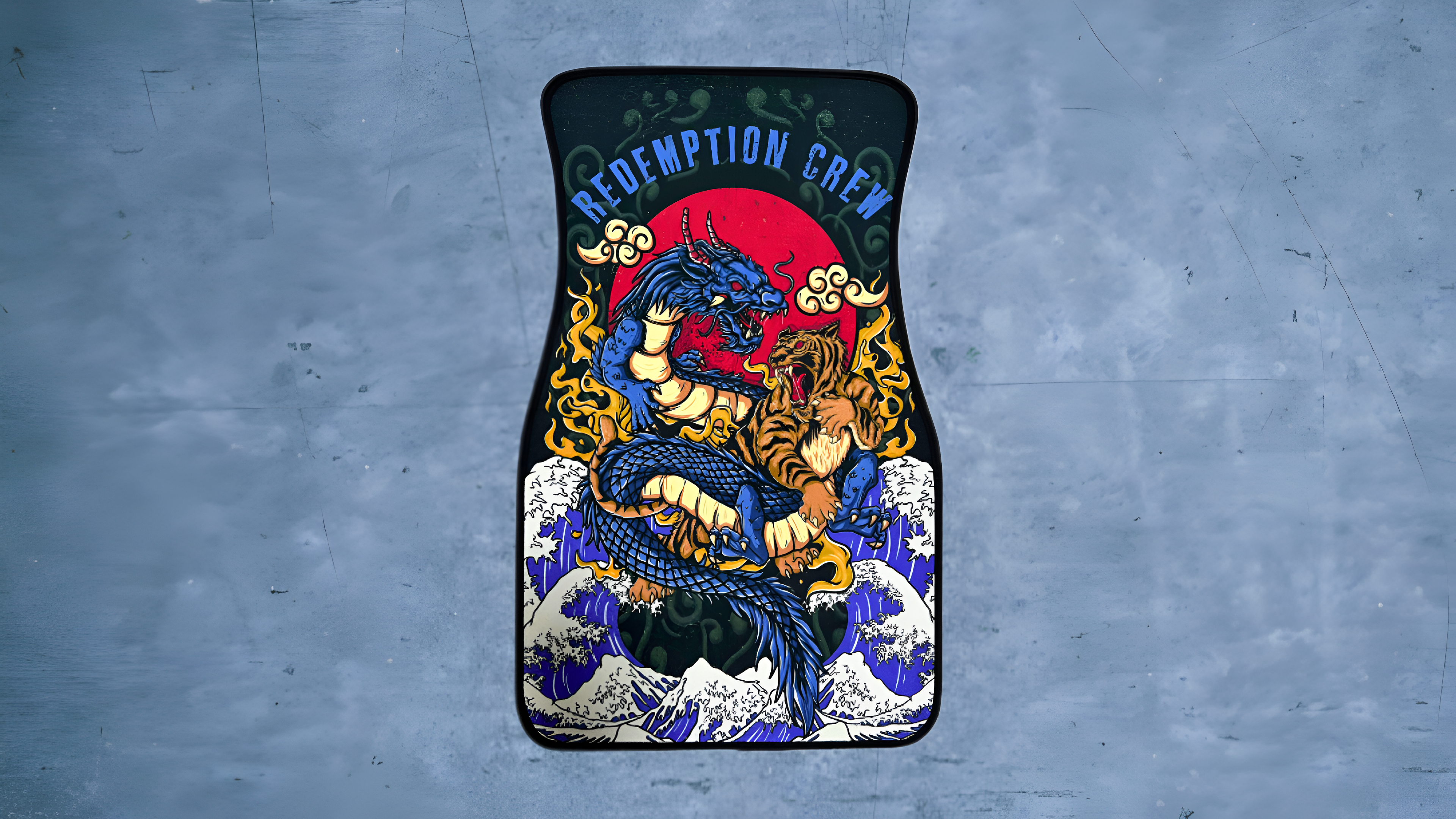 Dragon vs Tiger Car Mat